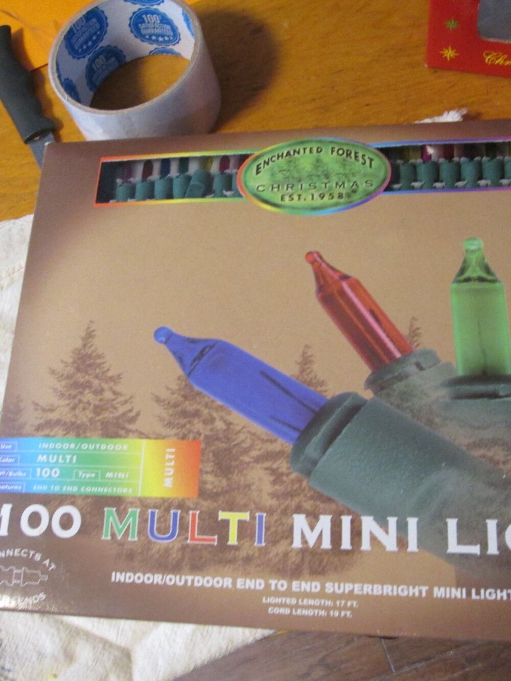 vintage 100 Mini lights multi color enchanted forest m/ USA
